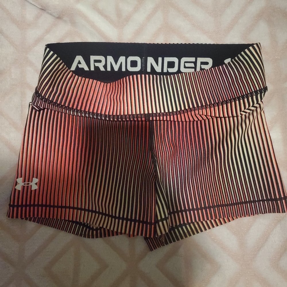 Fun bright Under Armor running /spandex/atheltic shorts.
